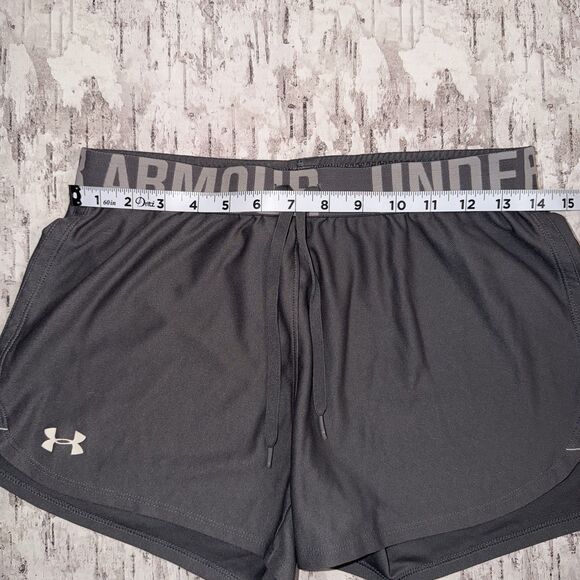 Under Armour Womens Size XS Gray Activewear Shorts Running Jogging Gym Biking - Picture 4 of 5
